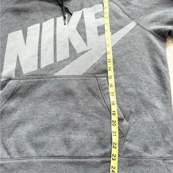 Vintage Y2K Nike Big Swoosh Spell Out Logo Gray Hoodie  Red Tag Diagonal Large - Picture 14 of 16